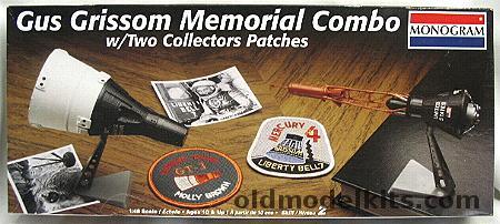 Monogram 1/48 Mercury and Gemini Capsules - Gus Grissom Memorial Combo with Collectors Patches, 85-4166 plastic model kit